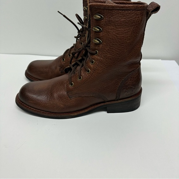 KLR Men's Leather Lace-up Boots in Cognac - Picture 3 of 8